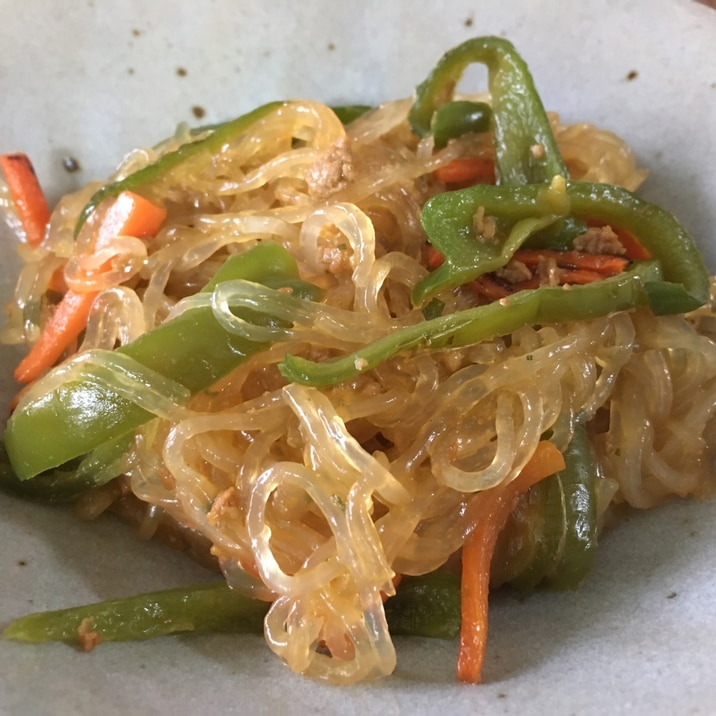 麻婆豆腐の素で麻婆春雨！